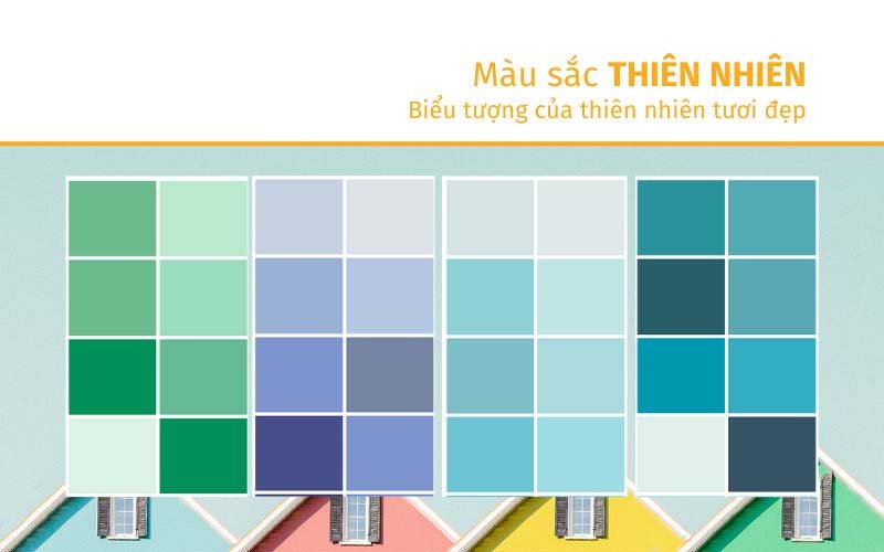 Bảng Màu Sơn Nhà Lấy Cảm Hứng Từ Thiên Nhiên Của Sơn Quốc Tế Nano 